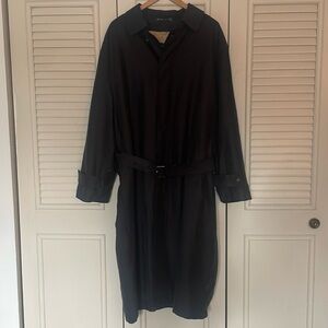 Lauren Ralph Lauren Men’s Black Long Lined Trench Coat Size 46R